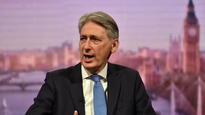Britain's Chancellor Philip Hammond attends the BBC's Marr Show in London, November 19, 2017. Jeff Overs/BBC Handout via Reuters