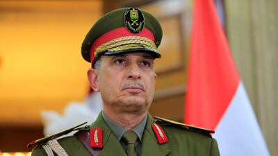 Iraqi Interior Minister Othman Al Ghanimi, a former army chief of staff, visited the scene of the raid in Babylon province on Friday. Photo: Getty