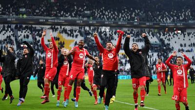 Monza players celebrate after their victory. Getty