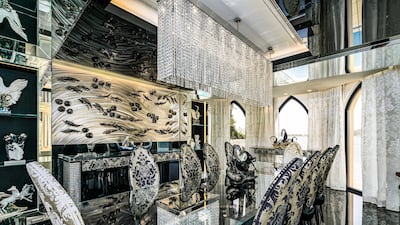 The dining area is a feast in many respects.