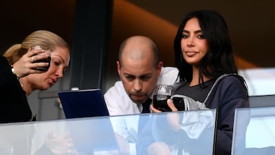 Kardashian was at PSG's match in Paris after attending Arsenal's Europa League match at London's Emirates Stadium last week. AFP