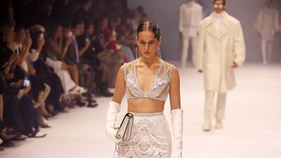 Michael Cinco introduced ready-to-wear separates in his new collection.