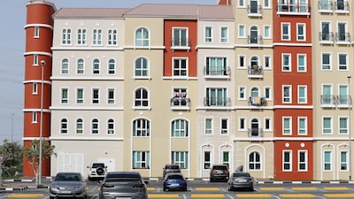 The paid parking system at Discovery Gardens is part of a move across Dubai to enforce parking fees in areas that were previously free of charge. Pawan Singh / The National