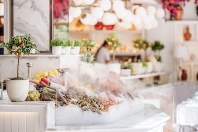 The Gaia restaurants' signature fish market from which customers choose freshly caught seafood. Photo: Fundamental Hospitality