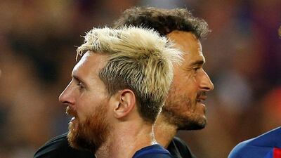 Luis Enrique and Lionel Messi's Barcelona remain the team to beat in Spain and are favourites to retain the Primiera Liga title. Albert Gea / Reuters