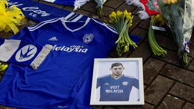 Soccer Football - Cardiff City - Cardiff City Stadium, Cardiff, Britain - January 23, 2019 General view of tributes left outside the stadium for Emiliano Sala REUTERS/Rebecca Naden