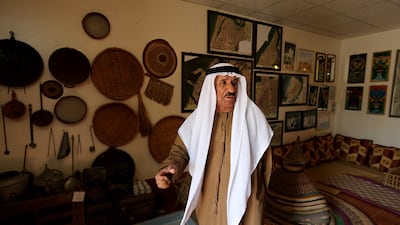 Archivist Naser Bin Hassan Alkas, pictured at the Bin Majid Museum, is a champion and keeper of RAK history. Satish Kumar / The National