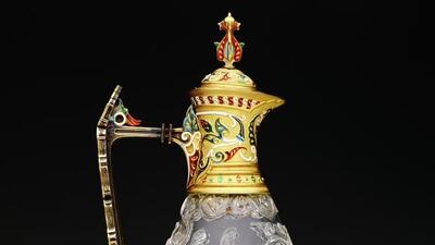 Ewer, Egypt, late 10th to early 11th century, rock crystal; 19th-century gold mount by Jean-Valentin Morel. Brad Flowers / Kier Collection of Islamic Art on loan to the Dallas Museum of Art.