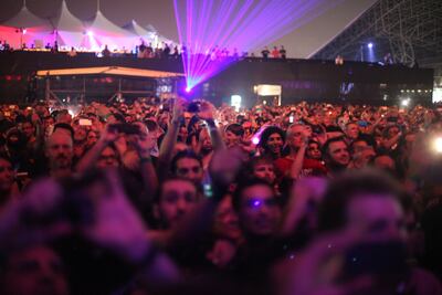 The band performed to an ecstatic crowd of UAE fans. Lee Hoagland / The National