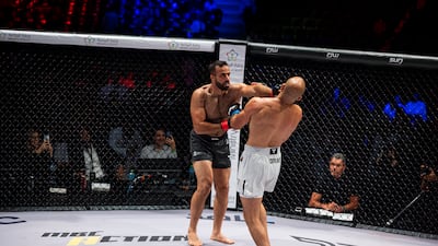 Mostafa Nada lands a big left on Abdel Rahmane Driai.