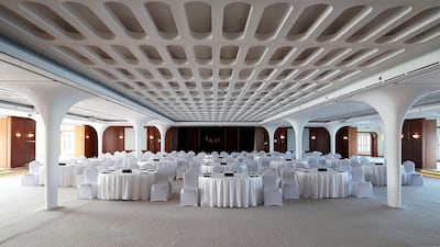 View of the Queens Room at the Queen Elizabeth 2 ship in Dubai. Pawan Singh / The National