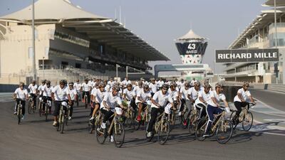 Last night at Yas Marina Circuit, the UAE’s GHQ Armed Forces began their strategic fitness training at Yas Marina Circuit on Tuesday night