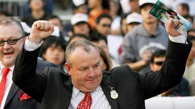 Geoffrey Riddle has picked two Mike de Kock trained horses to keep an eye on at Dubai World Cup Carnival, Saltarin Dubai and Noah From Goa. Ym Yik / EPA