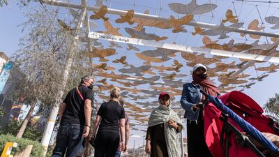 Green spaces and architecture at day of Expo 2020. Antonie Robertson/The National
