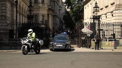 Mr Starmer is driven away from Downing Street. Getty Images