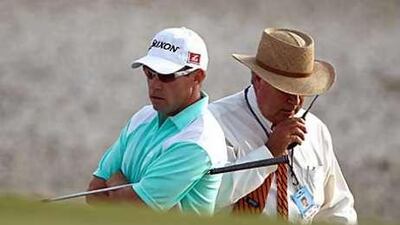 Brian Davis displays the attributes of a quality competitor by calling a foul against himself at the Heritage Classic in April.