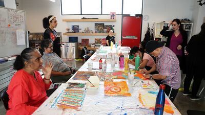 Students at work in the studio. Pawan Singh / The National