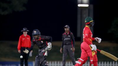 United Arab Emirates against Zimbabwe at Tolerance Oval, Abu Dhabi.
