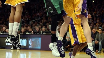 Friday's meeting between the Boston Celtics and Los Angeles Lakers lacked the gravitas usually associated with the two illustrious franchises. Michael Nelson / EPA
