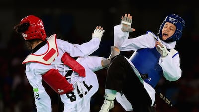 Hedaya Wahba of Egypt has competed at the 2012 and 2016 Summer Olympics. She also won the bronze medal in the taekwondo 57kg weight class in Rio. Getty Images