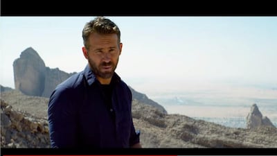 Lead actor Ryan Reynolds seen in Ras Al Khaimah in the trailer for Netflix's '6 Underground'. YouTube / Netflix