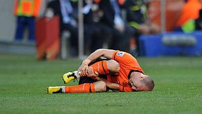 Arjen Robben was not fully fit for Holland during the World Cup in South Africa.
