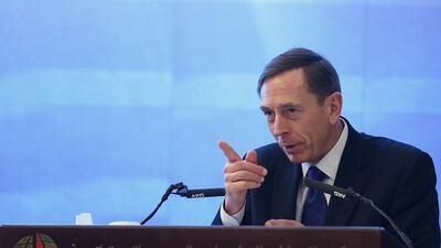 David Petraeus spoke about “The Coming North American Decades” in Abu Dhabi. Delores Johnson / The National