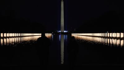 The Washington Monument after president-elect Joe Biden hosted a memorial to honour those who died from Covid-19 on January 19, 2021. Reuters