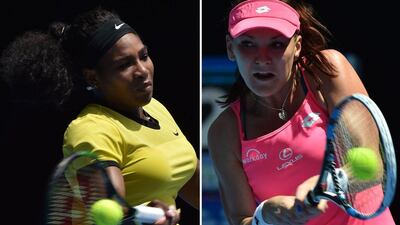 Serena Williams will face Agnieszka Radwanska in the Australian Open semi-final. Paul Crock / AFP