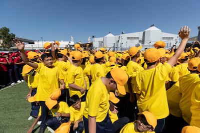 Children from St Mary's School in Dubai showed their support for the fight against cancer. Antonie Robertson / The National