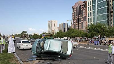 A study has found there are an average of 320 crashes a day in Abu Dhabi.
