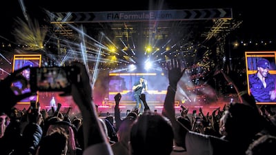 Fans in Riyadh got to enjoy a performance from Enrique Iglesias as part of the inaugural Formula E at Ad Diriyah. Courtesy Sportscode Images