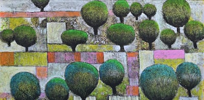 Nabil Anani's The Land and I is running at Zawyeh Gallery until January 12. Photo: Zawyeh Gallery