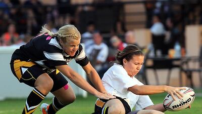 The women’s rugby teams are gearing up for the season ahead. An Al Ain side played in an exhibition match earlier this month. Satish Kumar / The National