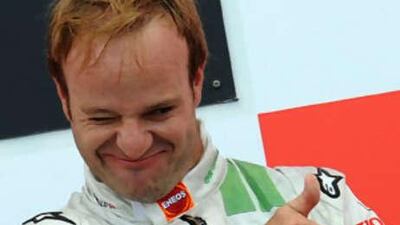 Rubens Barrichello took a surprise third place.