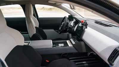 The interior of the first solar car Lightyear O. AFP