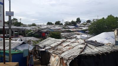 A general view shows a Rohingya refugee makeshift camp in Ukhia, Cox's Bazar district, Bangladesh. EPA