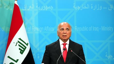 Iraqi Foreign Minister Fuad Hussein met his EU counterparts for talks in Luxembourg. EPA