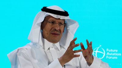 Saudi Energy Minister Prince Abdulaziz bin Salman said 'recent harmful volatility' was 'disturbing the basic functions of the oil market'. Reuters