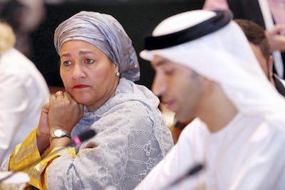 Deputy Secretary General Amina Mohammed at the Climate and Health Ministers meeting. Chris Whiteoak / The National