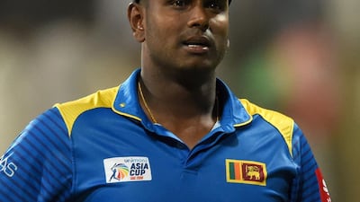 Sri Lanka's Angelo Mathews has taken a break. AFP