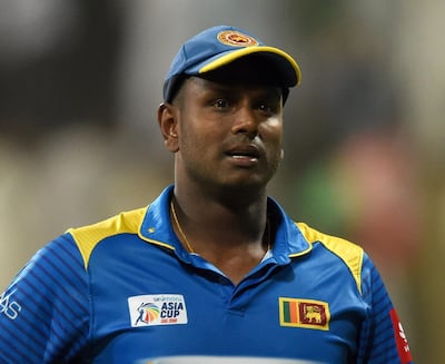 Angelo Mathews has been dropped from the ODI team but keeps his place in the Test squad. AFP