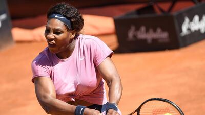Serena Williams in action against Nadia Podoroska. EPA