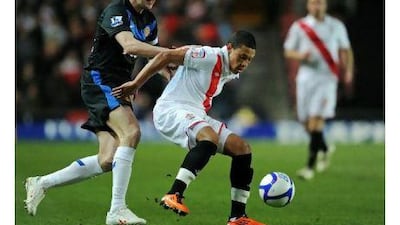 Alex Chamberlain, right, can operate on either side of the pitch.