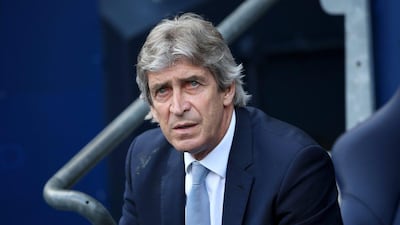 Manuel Pellegrini takes charge of Manchester City for the final time against Swansea City. Tim Goode / PA