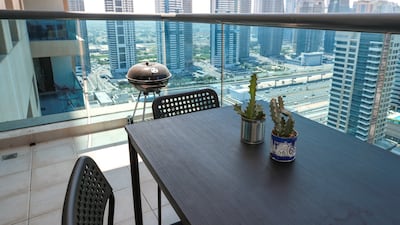 The view of the marina from the balcony