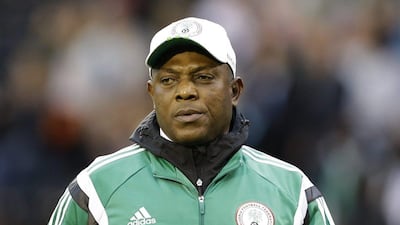 Stephen Keshi led Nigeria to the knockout rounds of the 2014 World Cup in Brazil. Kirsty Wigglesworth / AP / May 28, 2014