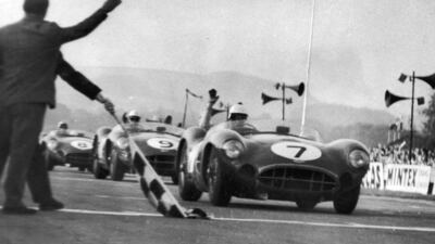 Aston Martin cars won the top three places in the Tourist Trophy Sports Car Race at Goodwood in 1958