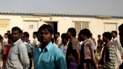 The men are semi-skilled workers from India, Pakistan and Bangladesh. About 10 months ago, after working on several construction projects in Dubai, most resigned when they were not paid for at least six months.