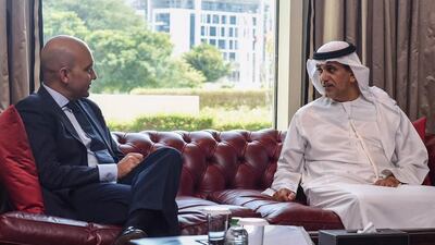 Khalid Ghanem Al Ghaith, Assistant Foreign Minister for Economic Affairs, has received in his office at the Ministry, Jaime Garcia-Legaz, State Secretary of State for Trade of the Kingdom of Spain. Wam